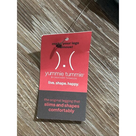 Yummie Tummie gray black cotton wow leggings shape wear 2pk L - Picture 5 of 10